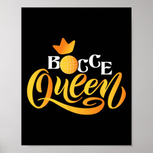 Bocce Queen - Lawn Bowling Game Boule Byll Game En Poster
