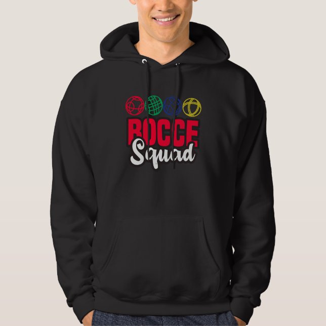Bocce Squad Boule Boccia Petanque for Men Women Hoodie (Front)