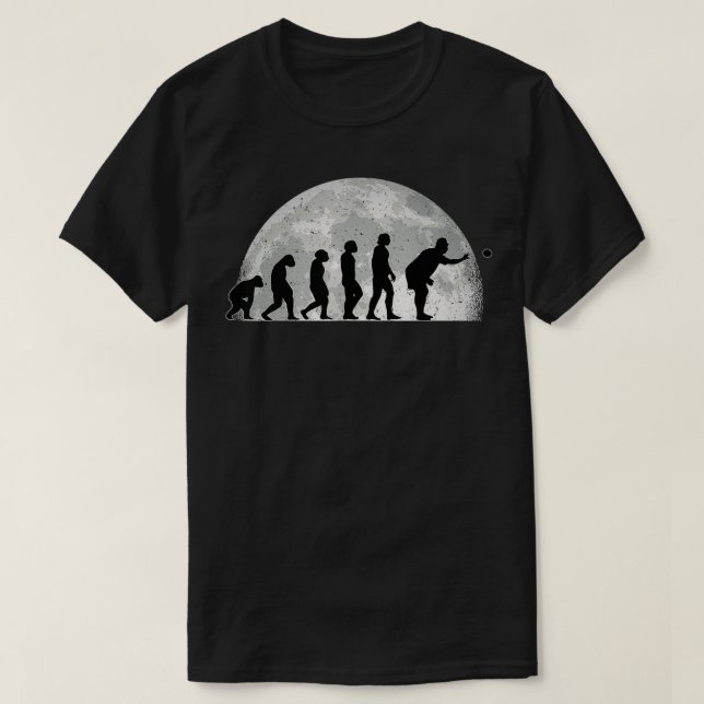 Boccia Evolution Moon Boule Petanque Bocce  T-Shirt (Design Front)