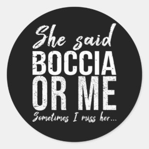 Boccia funny sports gift idea classic round sticker