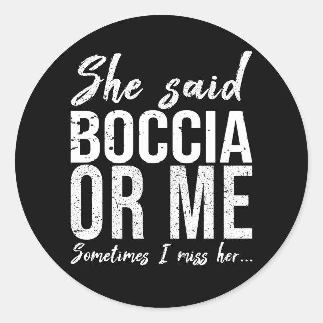 Boccia funny sports gift idea classic round sticker (Front)