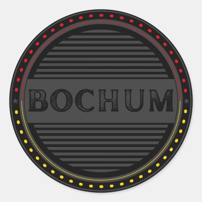 Bochum City Pride Emblem – German Identity Classic Round Sticker (Front)