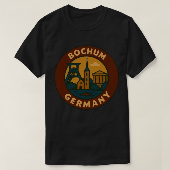 Bochum Germany City Art T-Shirt (Design Front)