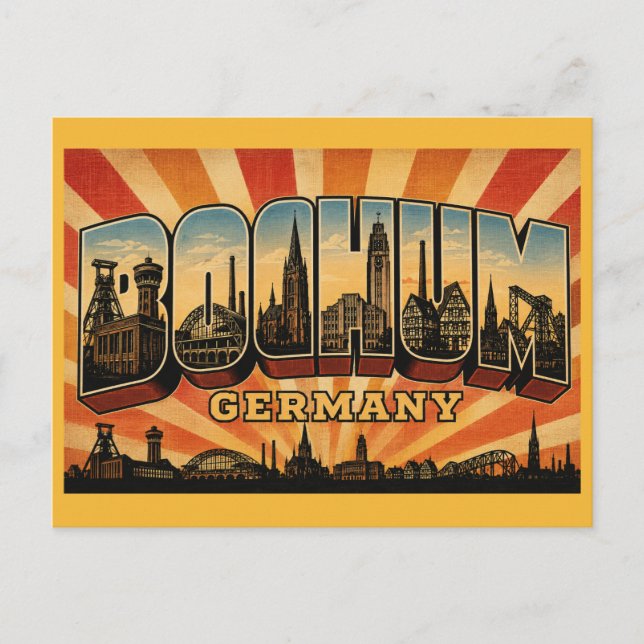 Bochum Germany Mining Museum Postcard (Front)