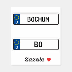 Bochum kennzeichen, German Car License Plate