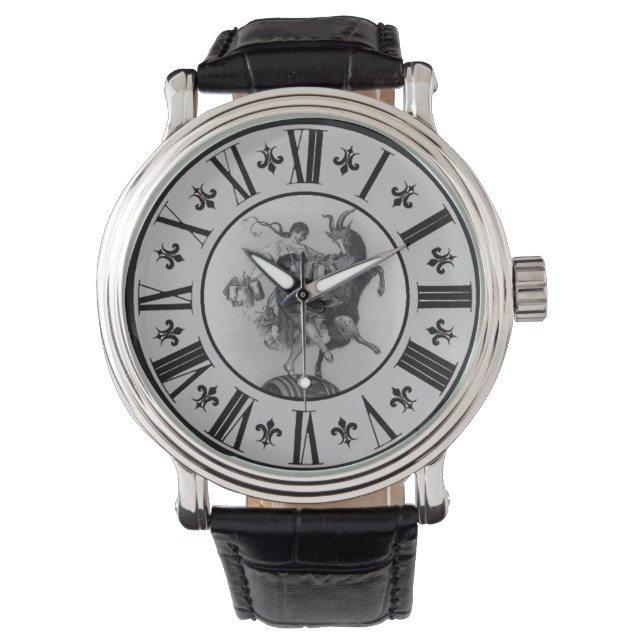 Bock Beer Barmaid and Goat Dancing ~ * ~ Watch (Front)