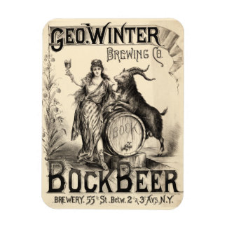 Bock Beer Brewing Co Lager Vintage Antique Rustic Magnet