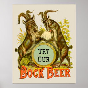 Bock Beer Goats Poster