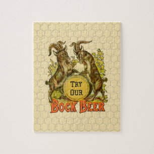 Bock Beer Goats Vintage Advertising Jigsaw Puzzle
