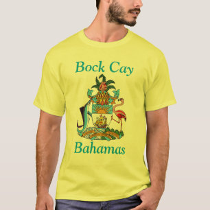 Bock Cay, Bahamas with Coat of Arms T-Shirt