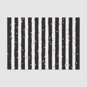 Bod dots with black and white stripes tissue paper