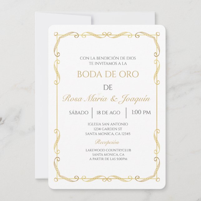 Boda de oro invitation (Front)