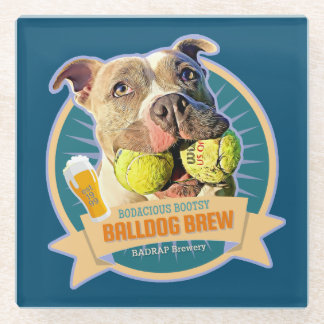 Bodacious Ball dog Beer Label Coaster