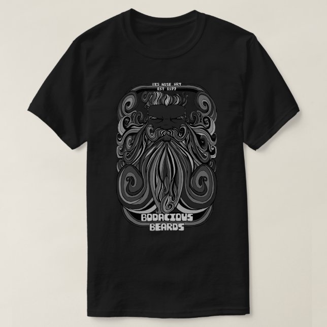 Bodacious Beard Grey Classic TShirt (Design Front)
