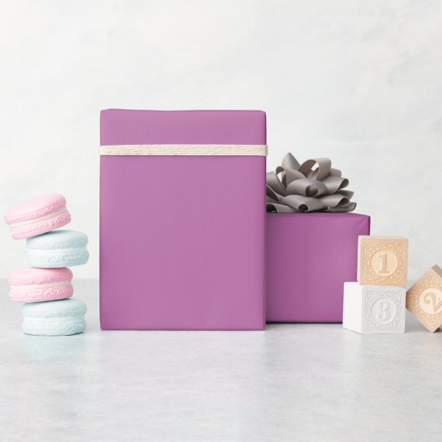 Bodacious Lilac Dusty Pink Trendy Solid Colour Wrapping Paper (Baby Shower)