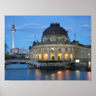 Bode Museum and Fernsehturm in Berlin Poster