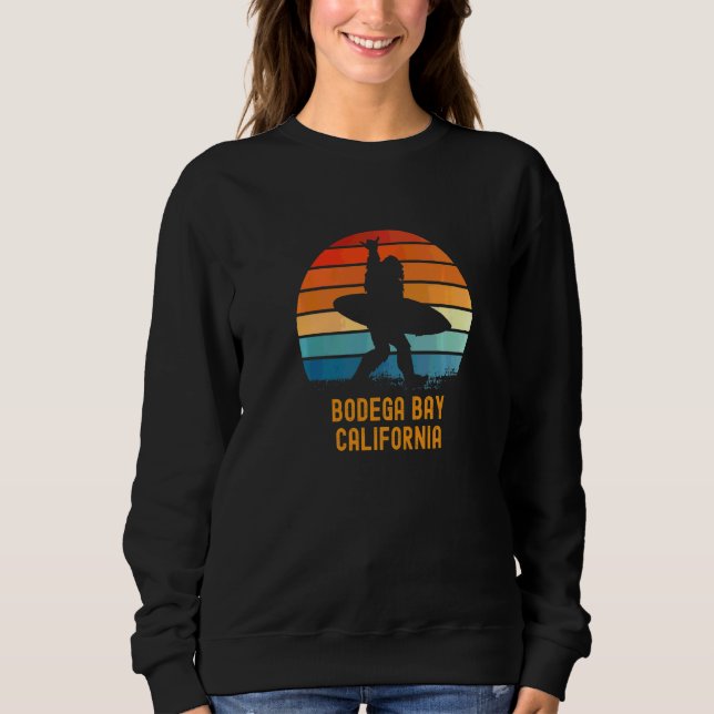 Bodega Bay  California Sasquatch Souvenir Sweatshirt (Front)