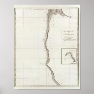 Bodega Bay California to Cape Lookout Oregon Poster