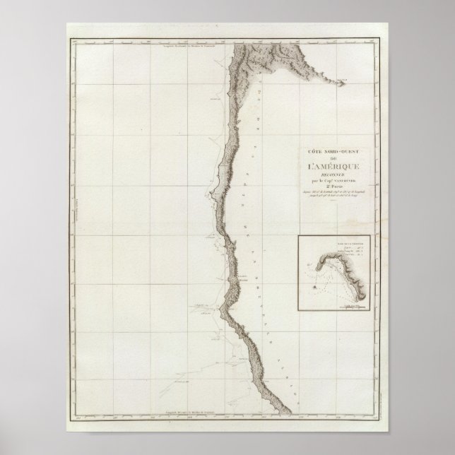 Bodega Bay California to Cape Lookout Oregon Poster (Front)