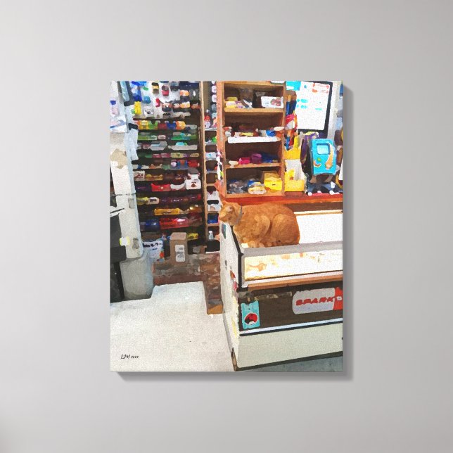 Bodega Cat Canvas Print (Front)