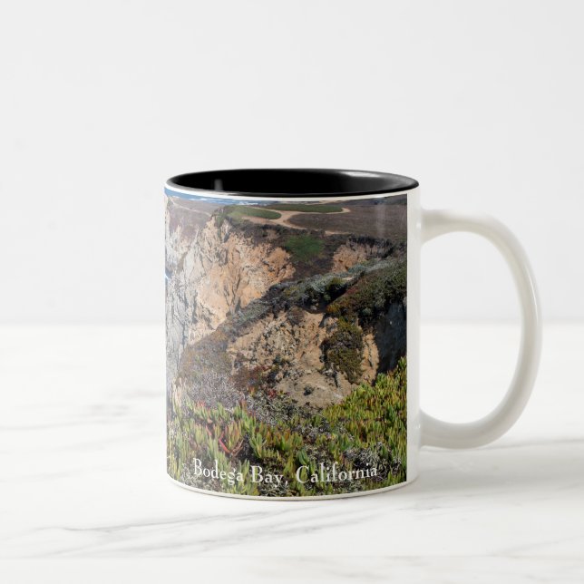 Bodega Head Rugged Coast and Trail Two-Tone Coffee Mug (Right)