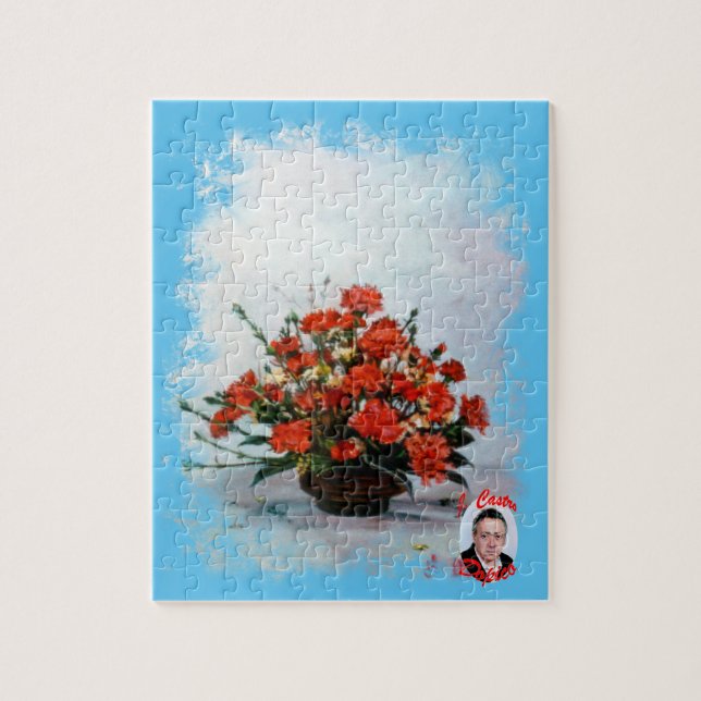 Bodegón de flores jigsaw puzzle (Vertical)