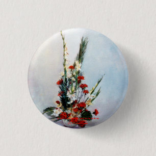 Bodegón de flores/Still life of flowers 3 Cm Round Badge