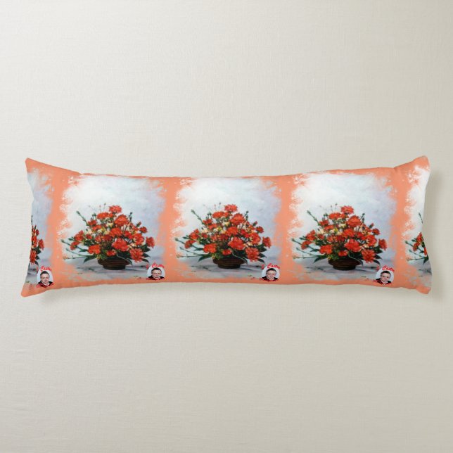 Bodegón de flores/Still life of flowers Body Cushion (Front)