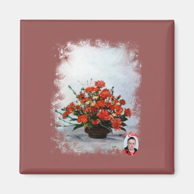 Bodegón de flores/Still life of flowers Magnet (Front)