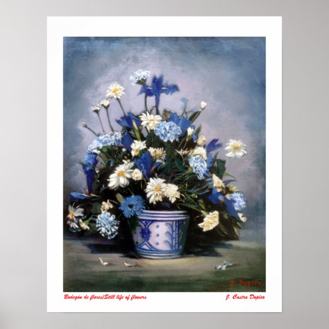 Bodegón de flores/Still life of flowers Poster (Front)