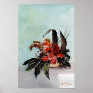 Bodegón de flores/Still life of flowers Poster