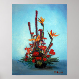 Bodegón de flores/Still life of flowers Poster