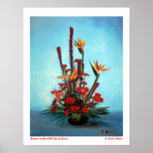 Bodegón de flores/Still life of flowers Poster