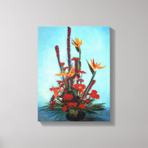 Bodegón of flowers/Still life of flowers Canvas Print