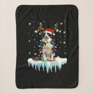 Boder Colline Reindeer Christmas Present Sherpa Blanket