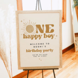 BODHI One Happy Boy First Trip Around Sun Birthday Poster