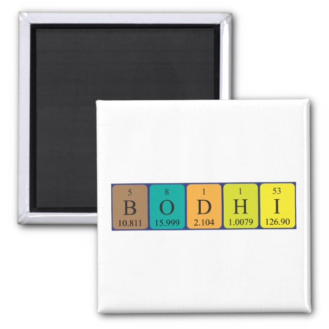 Bodhi periodic table name magnet (Front)