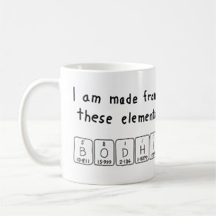 Bodhi periodic table name mug