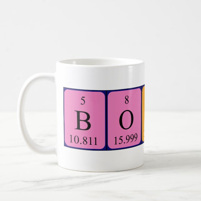Bodhi periodic table name mug (Left)