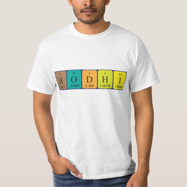 Bodhi periodic table name shirt (Front)