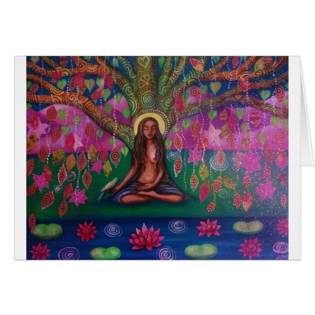 Bodhi Tree Meditation card (Front Horizontal)