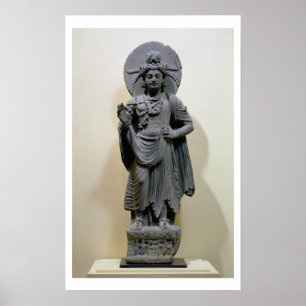 Bodhisattva figure, from Mekha-Sanda near Shabaz-G Poster
