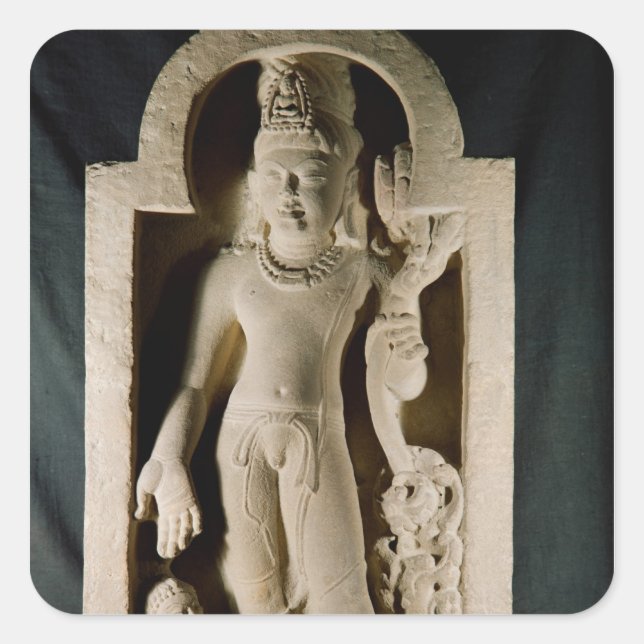 Bodhisattva Padmapani, Sarnath Square Sticker (Front)