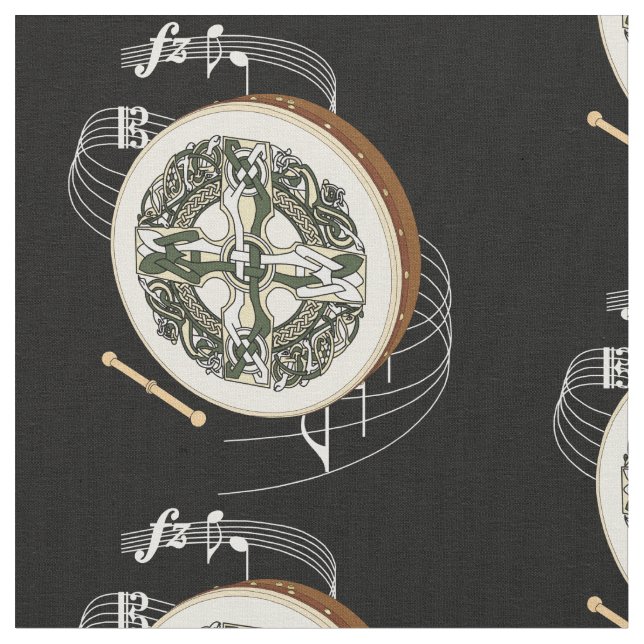 Bodhrán Fabric- Dark Fabric (Close Up)