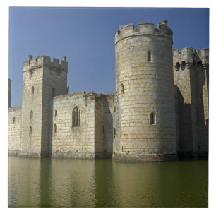 Bodiam Castle (1385), reflected in moat, East Tile