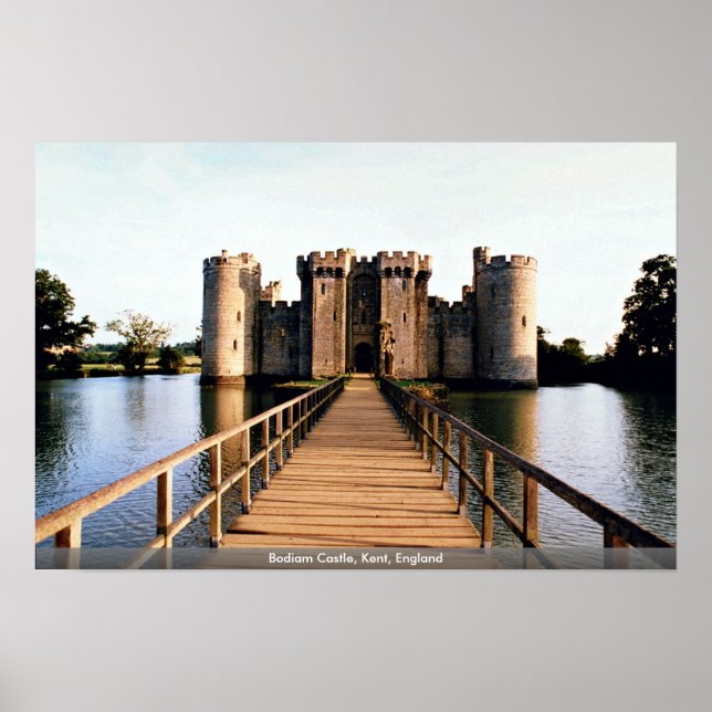 Bodiam Castle, Kent, England Poster (Front)