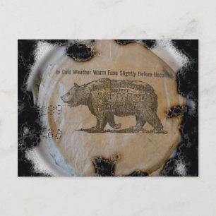 Bodie Fuse Burned Postcard