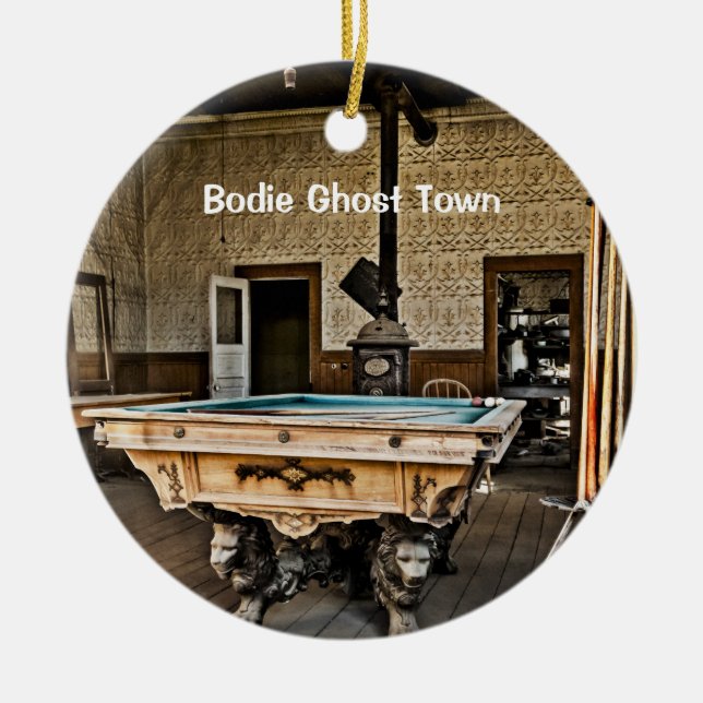 Bodie Ghost Town, California, Ceramic Tree Decoration (Front)