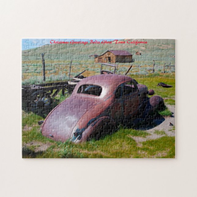 Bodie Ghost Town California.Christmas Greetings Jigsaw Puzzle (Horizontal)