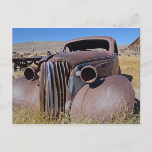Bodie Ghost Town Classic Car Photo Postcard (Front)